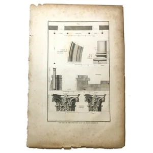 Rare Book Plate, Architecture, Greece, Details of the Ruins of a Monument - Picture 1 of 8