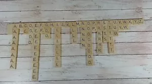 Spare Scrabble Wooden Tiles 2002 VintageGenuine Spare Replacement -Arts & Crafts - Picture 1 of 15