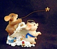 Fritz and Floyd Charming Tails Hog Heaven Dean Griff 2004 signed New In Box! -j4