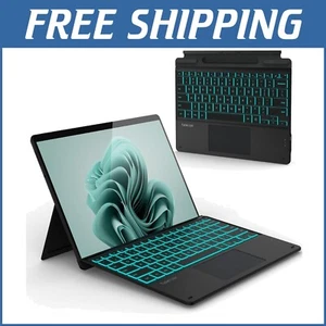 Portable Bluetooth Keyboard with Backlight & Trackpad for Surface Pro Devices - Picture 1 of 9