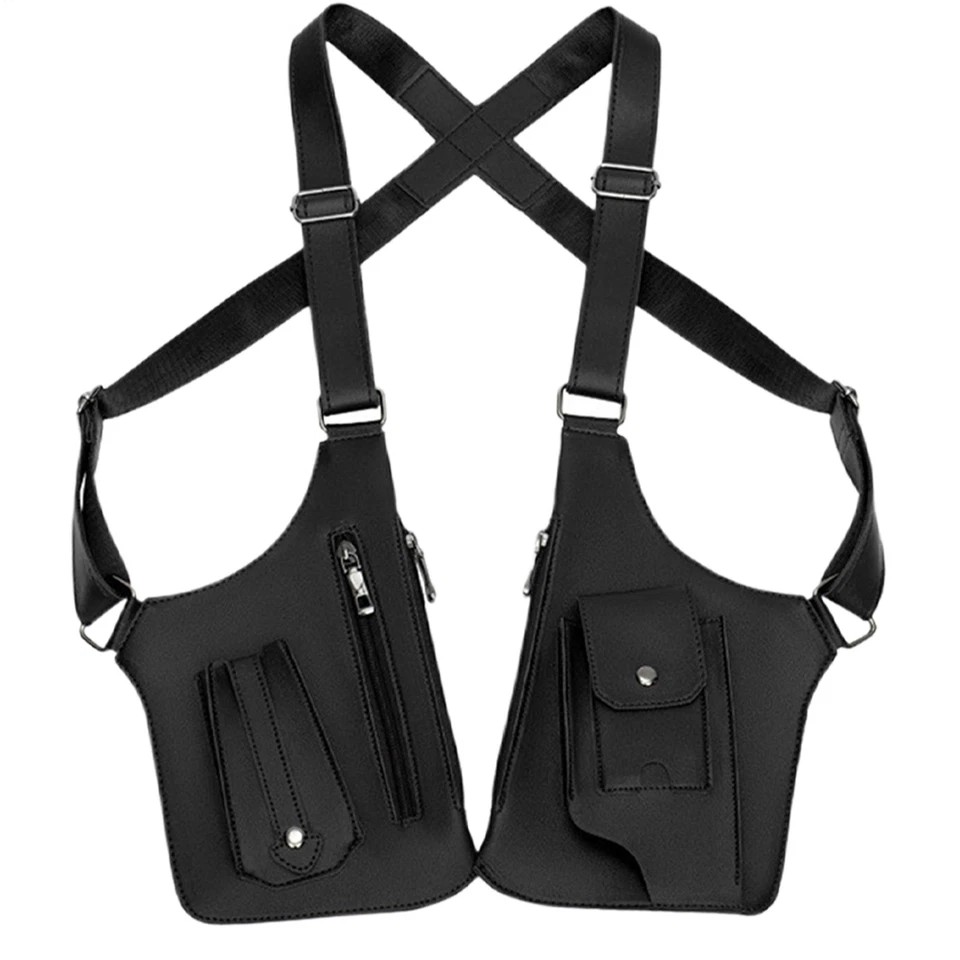 Cartera de cuero antirrobo con correa oculta para hombre con bolsillo para axilas y teléfono Foto 1 de 4