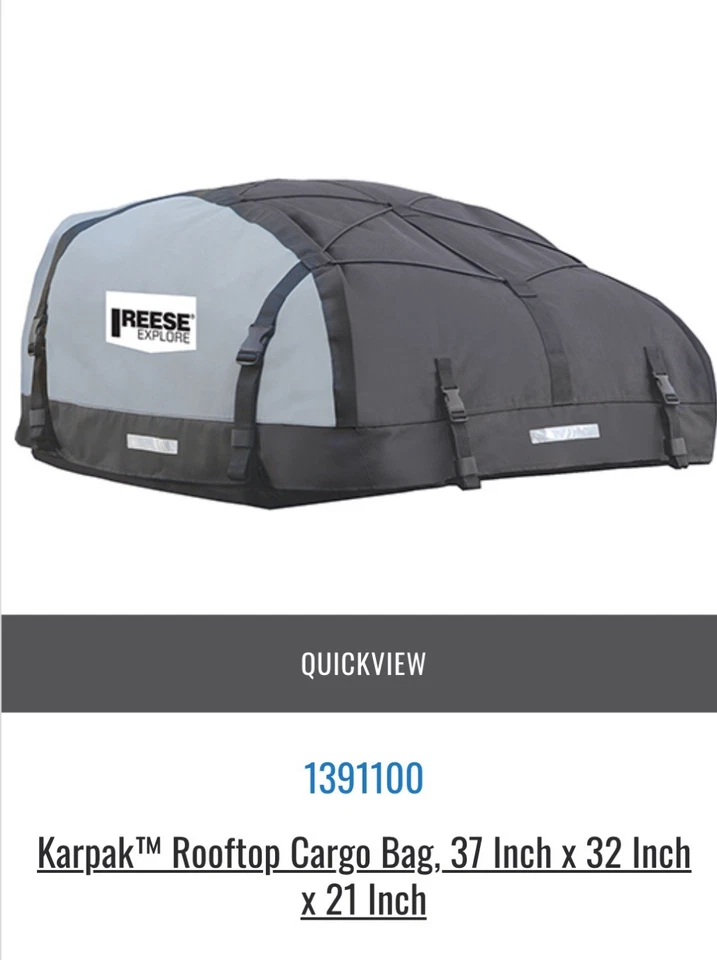 Bolsa de carga para techo REESE Karpak 1391100 protección diaria Foto 1 de 1