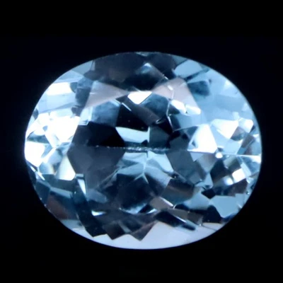 6.05 克拉天蓝色黄玉巴西椭圆形 10 x 12 毫米。 — 第 1/4 张图片