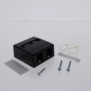 Hubbell Black 2-Port Data Voice Media Keystone Housing Surface Mount Box ISB2BK - Picture 1 of 5