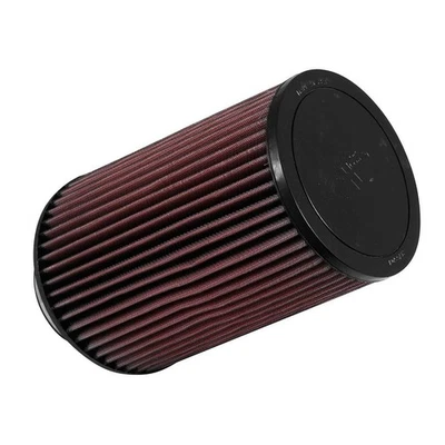 K&N RU-5045 Universal Round Tapered Red 9.5" Cotton Gauze Clamp-On Air Filter - Image 1 of 4