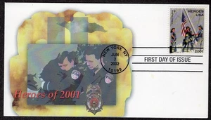 2002 HEROES OF 2001 (Scott B2) -Unknown-Maker FDC TD665 - Picture 1 of 1