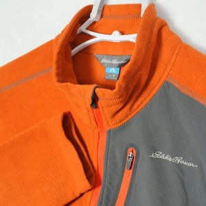 Eddie Bauer Pullover Men's Sz Medium Orange First Ascent 1/2 Zip Fleece Sweater - Picture 1 of 8