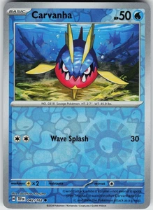 Pokemon Carvanha 042/162 SV05: Temporal Forces NM Reverse Holo card - Picture 1 of 2