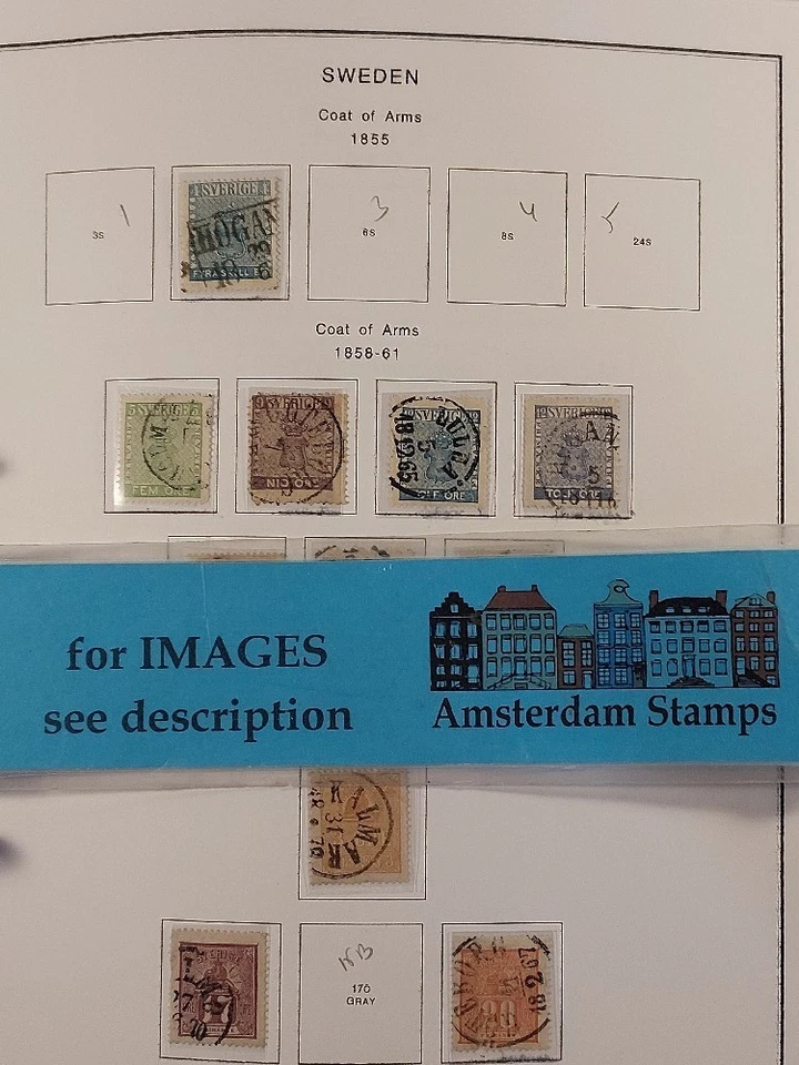 Suecia 1855-1989 + BOB en muy buen estado enorme colección usada en álbum High Cat Value ¡EXCELENTE! Foto 1 de 1