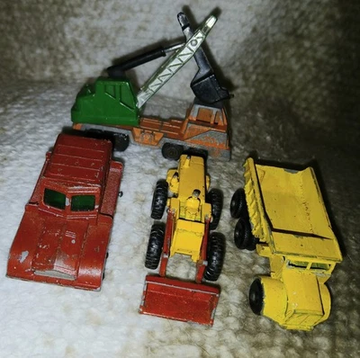 Lote De Colección Matchbox Lesney & Tootsietoy: Snow-Trac, Tractor, Volteo, Pala de Vapor Foto 1 de 4