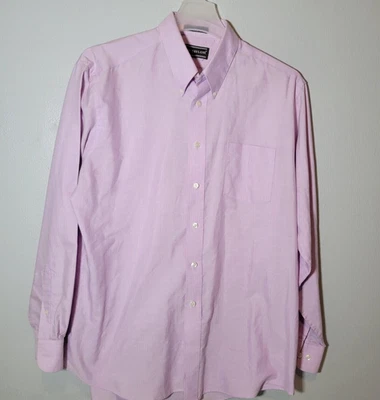 David Taylor Mens Button Down Shirt XL 17 34/35 Long Sleeve Purple Business  - Image 1 of 3