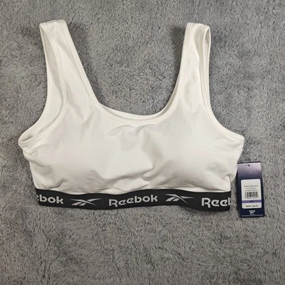 Sujetador deportivo REEBOK para mujer talla XXL sin esfuerzo blanco fuerte/negro soporte medio Foto 1 de 4