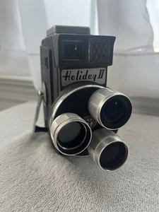 Vintage Mansfield Holiday II Movie Camera 8mm Triple Turret Lens - Untested. - Picture 1 of 5