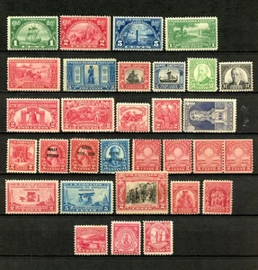 USA #614\\683 (U547) Ausgaben 1924\\1930, alle verschieden, postfrisch, H, Sehr guter Erhaltungszustand, 181,25 $ - Bild 1 von 1