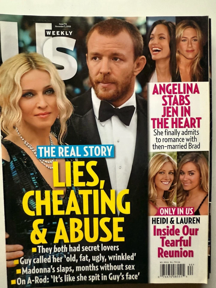 US Weekly Magazine Nov. 2, 2008 Madonna-Angelina Jolie-Jennifer Aniston - Image 1 of 1