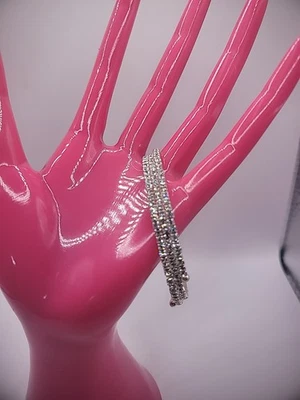 Pulsera Vintage Envoltura Tono Plata Cristal Joyería Disfraz Novia Delicada Foto 1 de 4