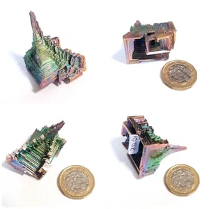 Bismuth Crystal Pyramid Natural Rainbow Irridescent Metal Stone Liquidation Sale - Picture 1 of 6