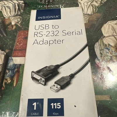 Insignia NS-PU99501 1.3' USB-to-RS-232 (DB9) PDA/Serial Adapter Cable - Black - Image 1 of 3