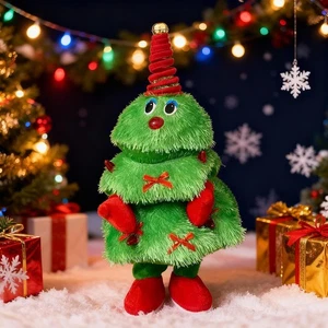 Singing Dancing Christmas Tree Figure Toys Plush Toy for Girls Children Boys - Picture 1 of 7