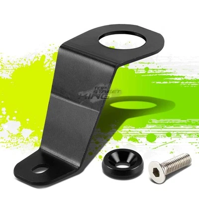 SOPORTE RADIADOR ALUMINIO BILLET NEGRO + KIT ARANDELA MONTAJE PARACHOQUES PARA EG EH CIVIC Foto 1 de 4