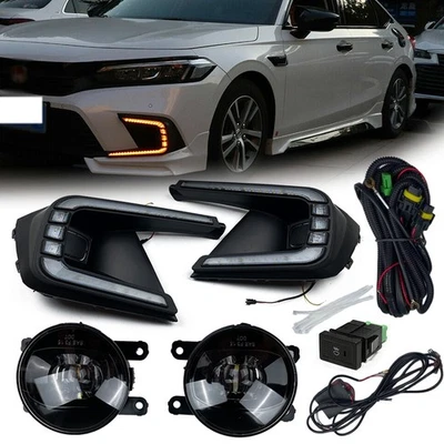 Bumper LED Fog Light Driving Lamps w/ Switch L+R Fits Honda Civic 2022-2024 - Image 1 of 4
