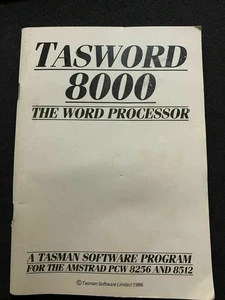 Vintage TASWORD 8000 The Word Processor Amstrad Manual - Picture 1 of 3