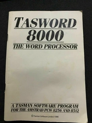 Vintage TASWORD 8000 The Word Processor Amstrad Manual - Image 1 of 3