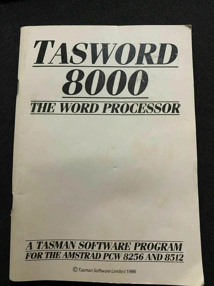 Vintage TASWORD 8000 The Word Processor Amstrad Manual - Image 1 of 3