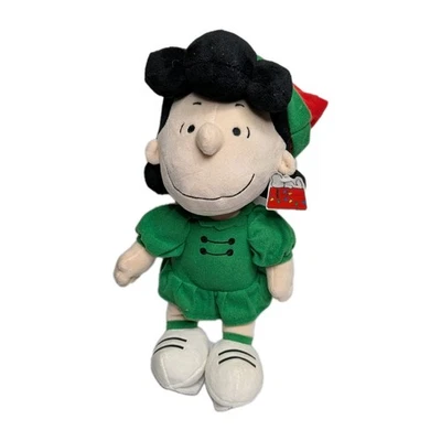 Peanuts 12" Lucy Plush Stuffed Doll Toy Charlie Brown Cedar Fair Rare Skating - Image 1 of 4