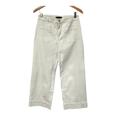 Женские джинсы из денима Sanctuary цвета слоновой кости 27 с широкими штанинами и 4 карманами КРОШЕЧНЫЕ ДЕФЕКТЫ - Изображение 1 из 4