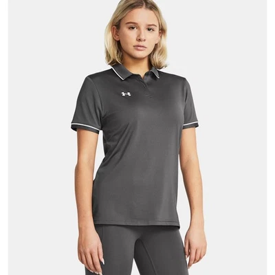 NWT Under Armour UA Team Tipped Women's Polo in Castlerock size Small - Image 1 of 4