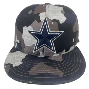 New Era Dallas Cowboys Camo SnapBack Hat Cap Gray Black White 5950 Clean Fresh - Picture 1 of 4