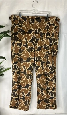 Vintage SafTbak Duck Camo Hunting Pants Men's XL 38X29 1970's 80's Lightweight - Image 1 of 4