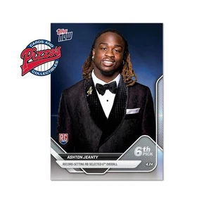 Ashton Jeanty RC 6. Kombinezon Raiders 2025 Topps NOW Karta piłkarska D-2 PRZEDSPRZEDAŻ - Zdjęcie 1 z 1