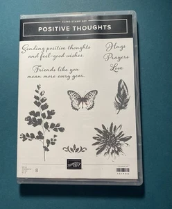 Stampin' Up! Positive Thoughts Stamp Set. Floral Sentiments.Hugs Prayers Love - Picture 1 of 4