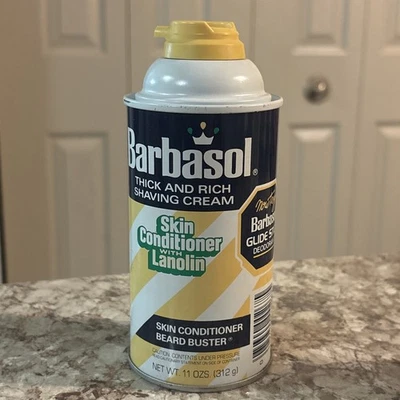 Crema de afeitar gruesa y rica Barbasol de colección acondicionador de la piel barba buster 11 OZ Foto 1 de 4
