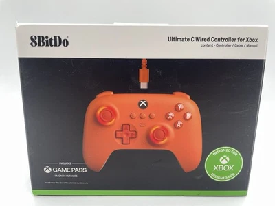 8BitDo Orange 82CF RGB Lighting Joysticks Ultimate C Wired Controller for Xbox - Image 1 of 4