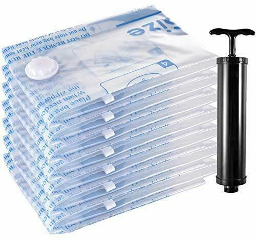 MEIQIHOME 40"x30" with Hand Pump Jumbo Vacuum Storage Bags - Pack of 7