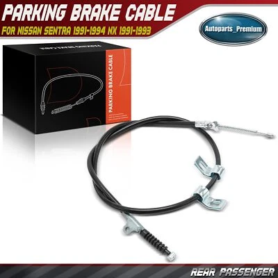 Cable freno estacionamiento trasero derecho para tambor trasero Nissan Sentra 1991-1994 NX 91-93 Foto 1 de 4