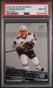 2023-24 Upper Deck Star Rookies Box Set #1 Connor Bedard Rookie Card RC PSA 10 - Picture 1 of 7