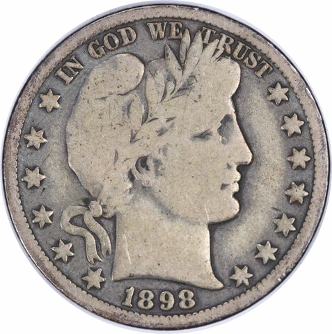 1898-O Barber Silver Half Dollar VG Uncertified #108 Cover
