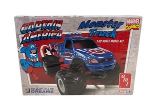 New Marvel Comics Captain America Monster Truck 1:32 Scale Model Kit - Picture 1 of 5