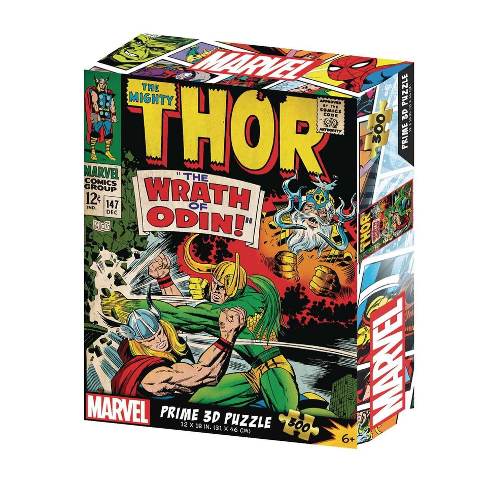 Puzzle lenticular 3D Prime Motion de 300 piezas Thor Marvel Comics Foto 1 de 1