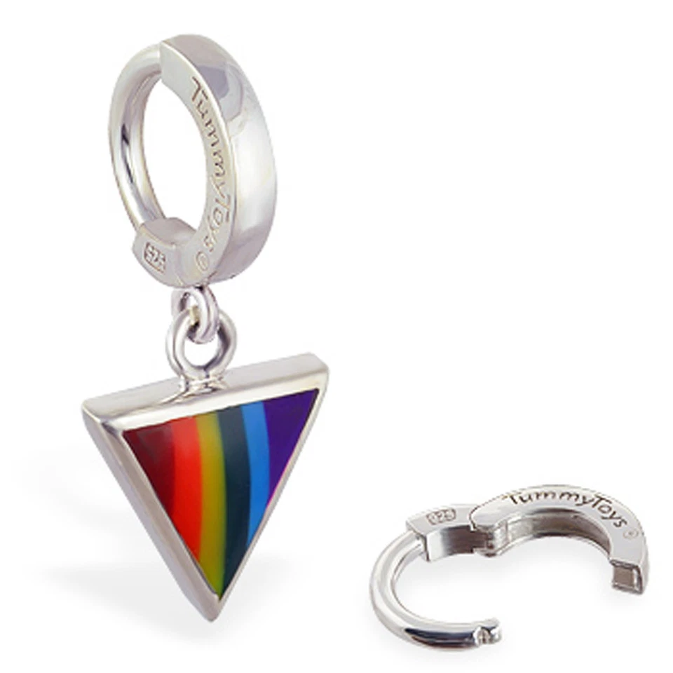 Anillo TummyToys Orgullo Gay Arco Iris Vientre a Presión Sexy Joyería Corporal Clicker Foto 1 de 1