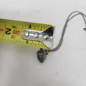 Metzke Zinn Erdbeere Charm Anhänger Halskette d1 - Bild 1 von 2