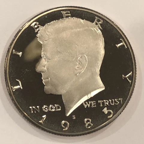 1985-S John F. Kennedy GEM PROOF (CLAD) HALF DOLLAR * FREE SHIPPING #1985K Cover