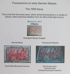 Germany 1900 5Mk Michel No 66 II UV Fluorescence - Picture 1 of 4