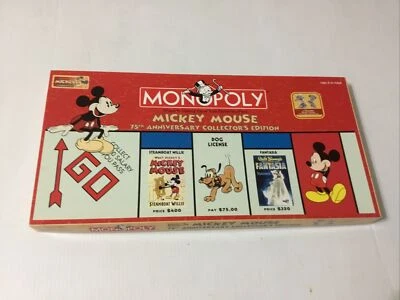 Monopoly Mickey Mouse 75th Anniversary Board Game DISNEY COMPLETE 2004 - Image 1 of 4