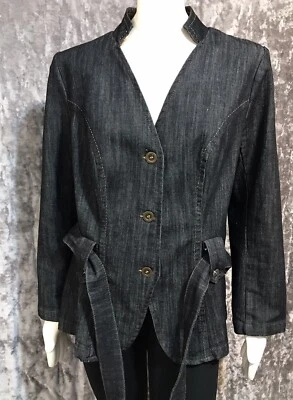 Fashion Bug Women’s Plus Size 20W Denim Jacket Stretch Blue Belted NWOT - Image 1 of 4