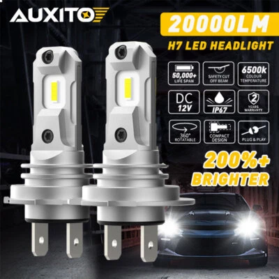 AUXITO H1 H4 H7 H3 LED Headlight 6500K High Low Beam Lamp Bulbs Globes 16000LM - image 1 of 4